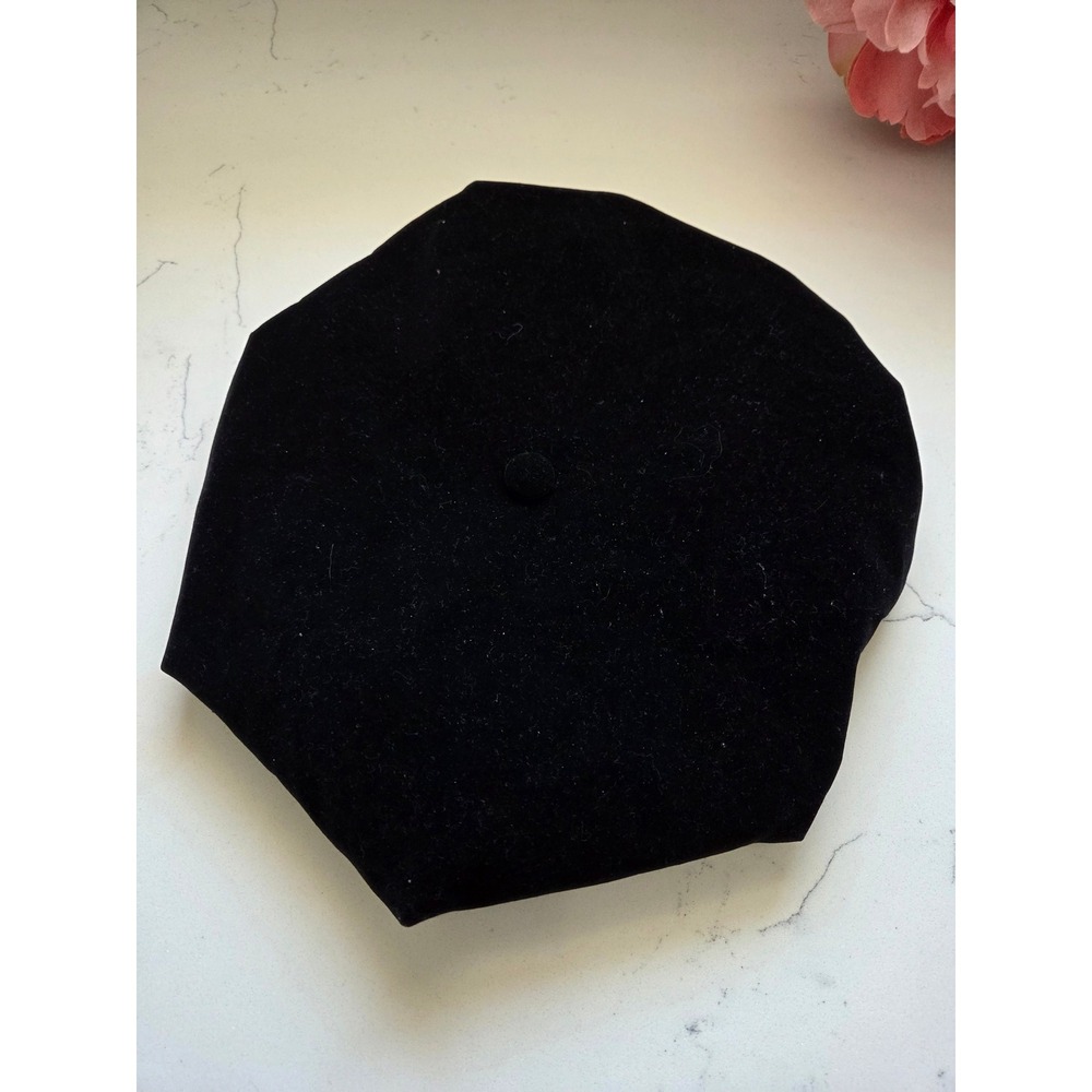VTG 90s Jostens Black Velvet Doctoral Graduation Tam 8 Sided Academic Cap O/S